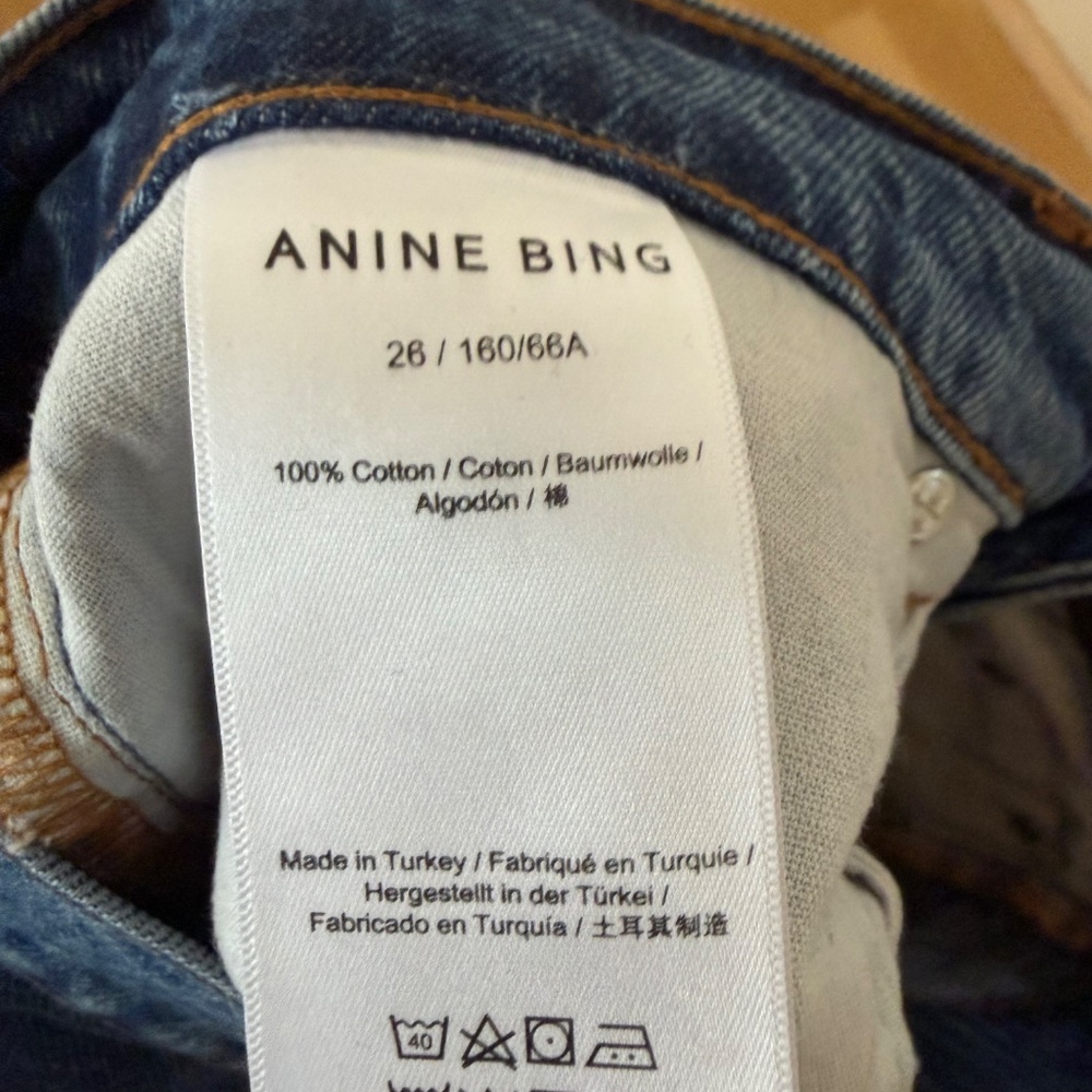 Anine Bing Kate Jean Clean Indigo Size 26 - Picture 11 of 12
